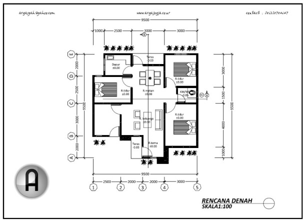 Gambar Download Desain Rumah Autocad Dwg - Rumah XY
